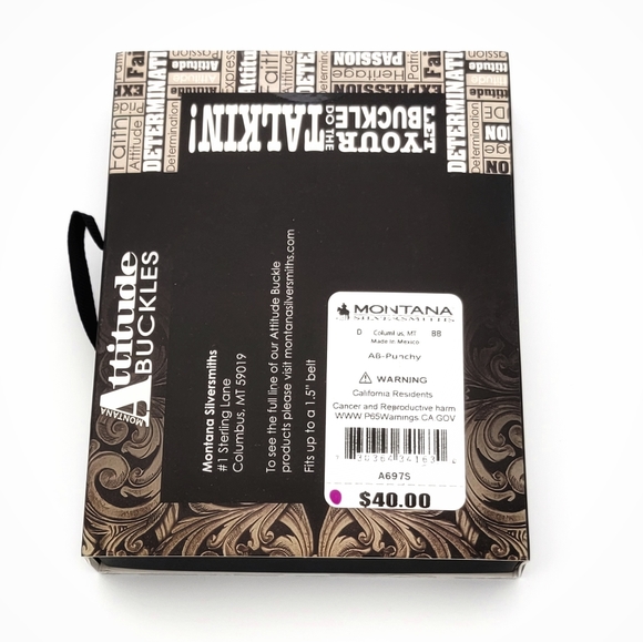 Montana Silversmiths Punchy Attitude Western Belt Buckle NEW - Picture 4 of 8